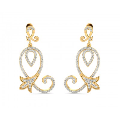 Cady Brilliant Diamond Earrings in Gold